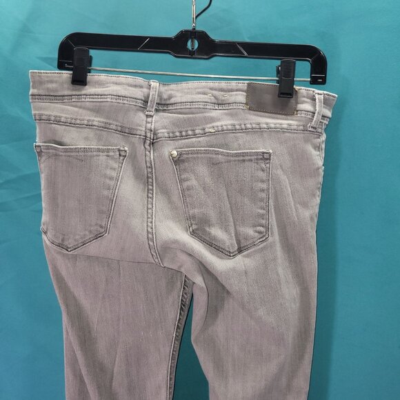 H&M Super Sqin Womens Skinny Jeans Light Gray Size 30x30 Super Low Waist Denim - Picture 6 of 7